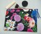 Padded Zipper Cosmetic Jewelry Pouch in Bright Floral Collage Print product 2